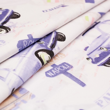 PŁÓTNO BAWEŁNIANE 160 WŁOSKIE SAMOCHODY