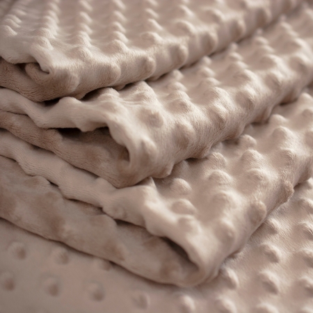 MINKY WELUR KROPKI 380 CIEMNY BEŻ