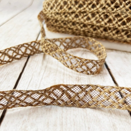 TAŚMA PLECIONA AŻUROWA JUTA