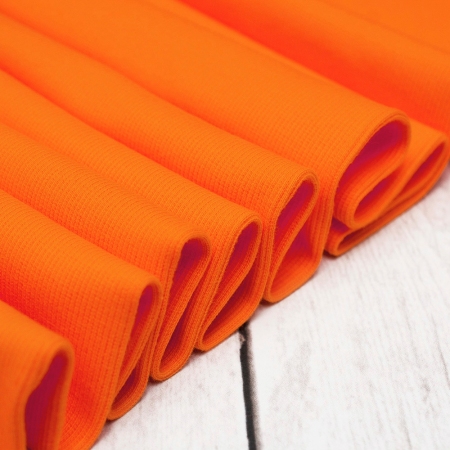 DZIANINA BAWEŁNIANA ŚCIĄGACZOWA NASYCONA POMARAŃCZA