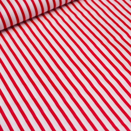 PŁÓTNO BAWEŁNIANE 160 PASKI CZERWONY/BIAŁY