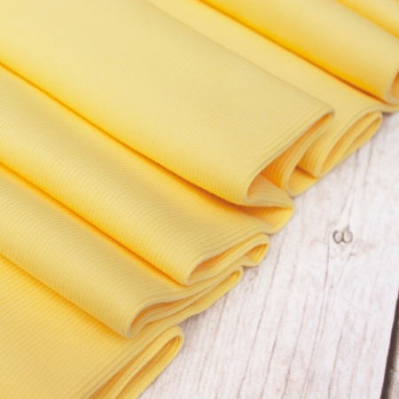DZIANINA BAWEŁNIANA ŚCIĄGACZOWA PASTELOWY ŻÓŁTY