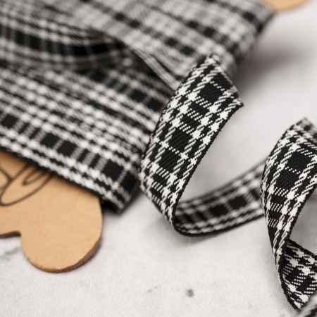 TAŚMA OZDOBNA KRATKA DIAGONAL 1,5 CM