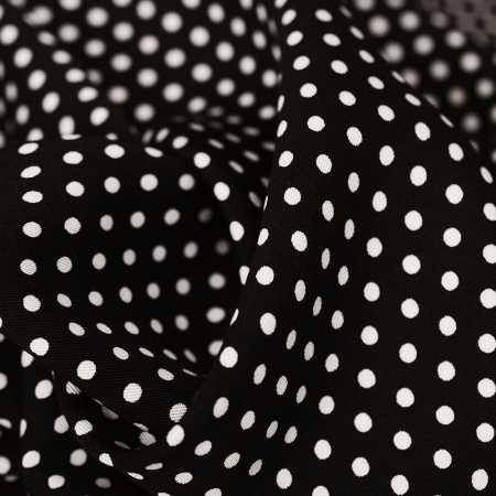TKANINA WISKOZA KROPKI CZARNY (0,4 cm)