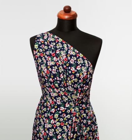 TKANINA WISKOZA GRANATOWA POLANA