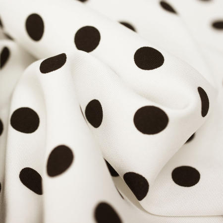 TKANINA WISKOZA GROSZKI ECRU (1,4 cm)