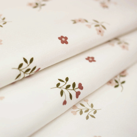 DZIANINA BAWEŁNIANA SINGIEL BUKIECIKI KWIATÓW