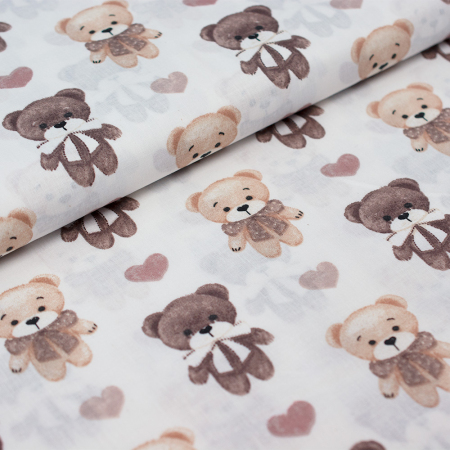 PŁÓTNO BAWEŁNIANE 160 SERCOWE MISIE