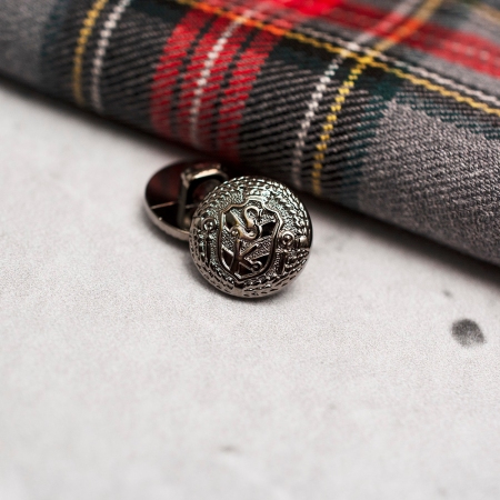 GUZIK POSREBRZANY NA STOPCE No.197 (1,5 cm)